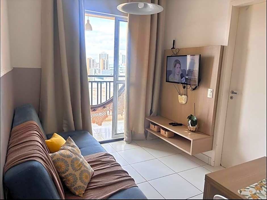 1 quarto e sala com lazer completo