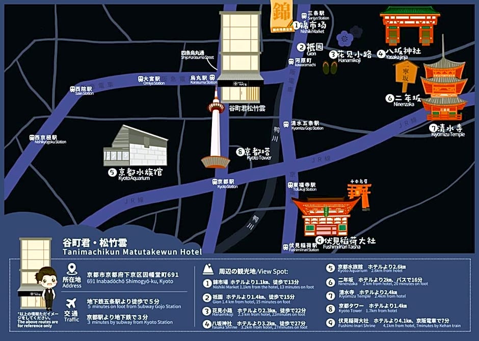 Gucho-kun · Hotel Shochiku-un, Kyoto Shijo Karasuma