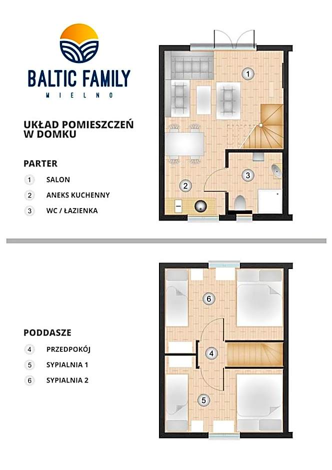 Domki BALTIC FAMILY basen kidsclub rowery
