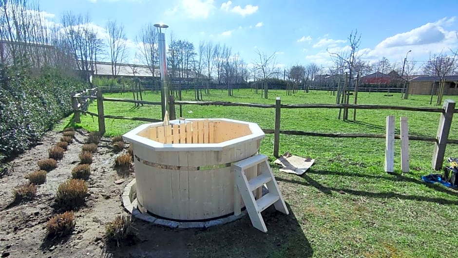 Logie Marie with hottub in the garden