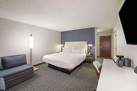 Mobility/Hearing Accessible Guestroom King Roll-In Shower