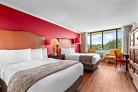 Double Room with Two Double Beds and Pool View - Non-Smoking