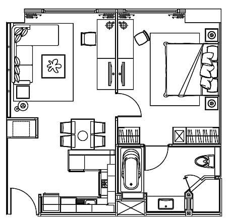Suite, 1 Bedroom, Smoking, View (Suite, 1 Bedroom, Skyline View) (1 King Bed)
