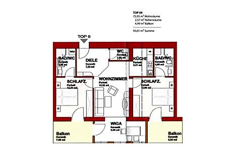 Two-Bedroom Apartment with Mountain View