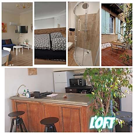 Loft-Design-Salle de bain privée séparée-Vue sur la cour-GS