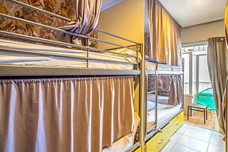 Bed in 6-Bed Female Dormitory Room with Private Bathroom and Balcony