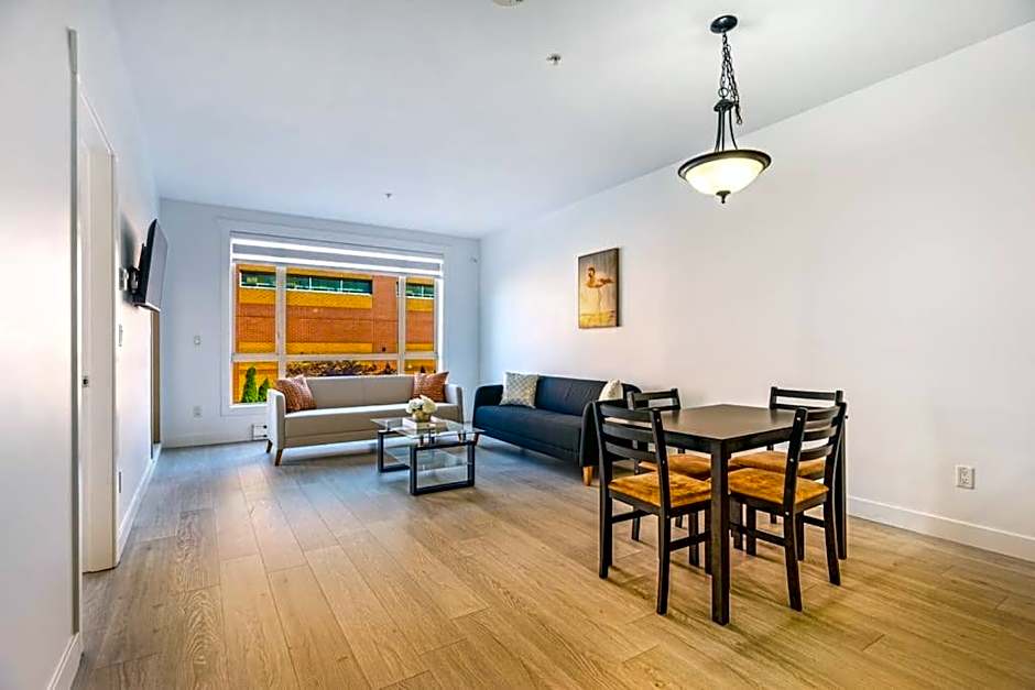 Private apartment with 2 bedrooms, 2 bathrooms, living area, laundry included