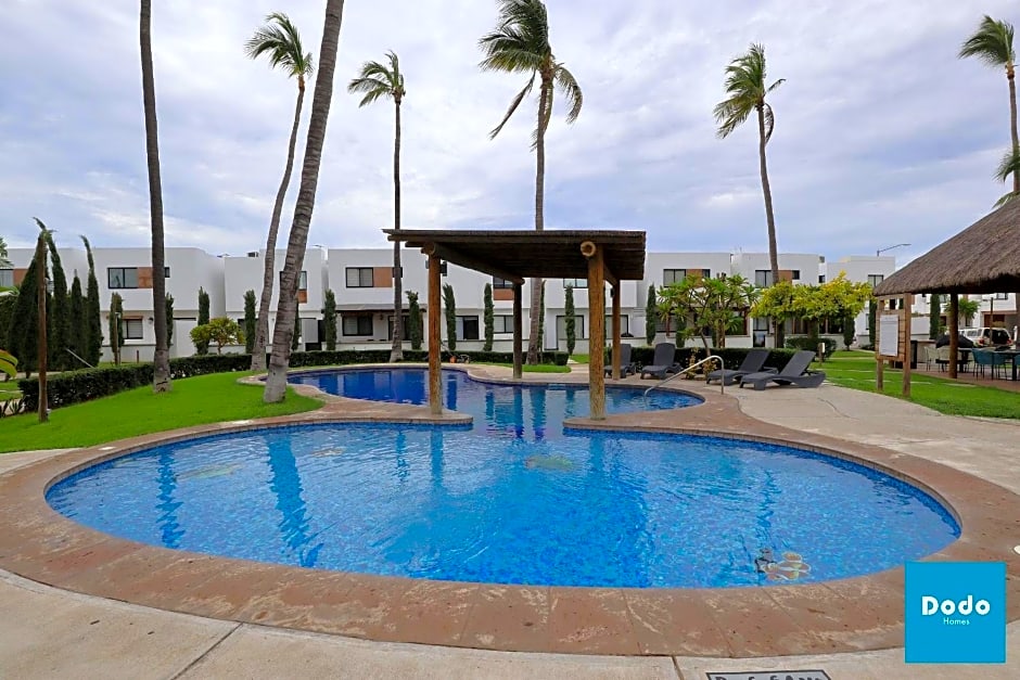 Residencial privado con alberca a 3 min. de la playa