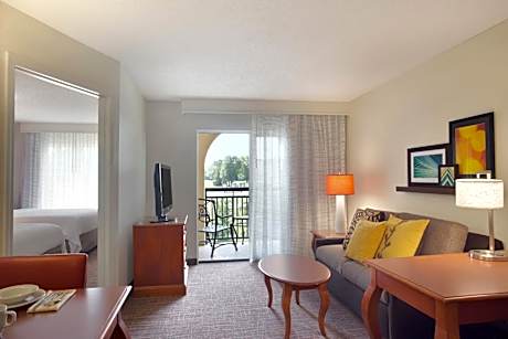 One-Bedroom Suite with Two Queen Beds and Sofa Bed - Mobility Accessible with Roll-in Shower