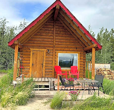 Dry Log Cabin with Mountain Views