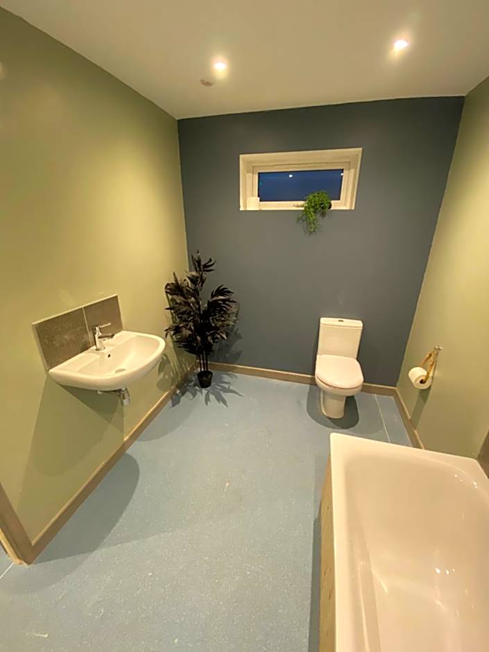 luxury pod with hot tub