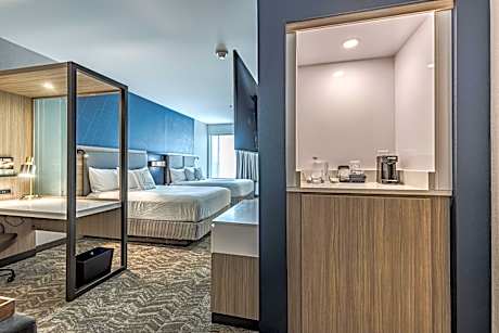 Queen Suite with Two Queen Beds and Trundle Sofa - Hearing Accessible