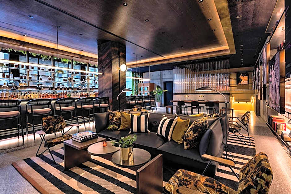 Moxy Chelsea guestroom with city views