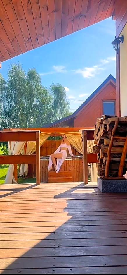 Domek Eden 1 Kaszuby balia sauna alpaki mini zoo