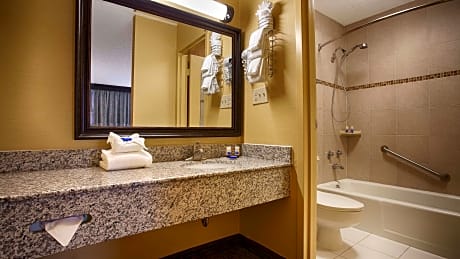 Accessible - 1 Queen, Mobility Accessible, Communication Assistance, Walk In Shower, Non-Smoking, Full Breakfast