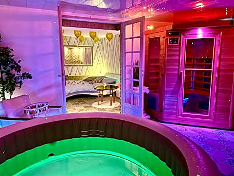 Espace détente jacuzzi sauna