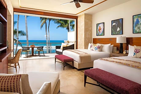King Room with Two King Beds - Beachfront