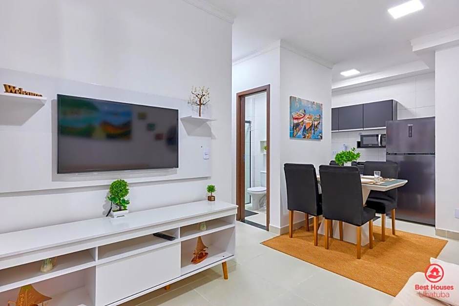 BH28: 1 Quadra d Praia, Ar, Churrasqueira, Piscina