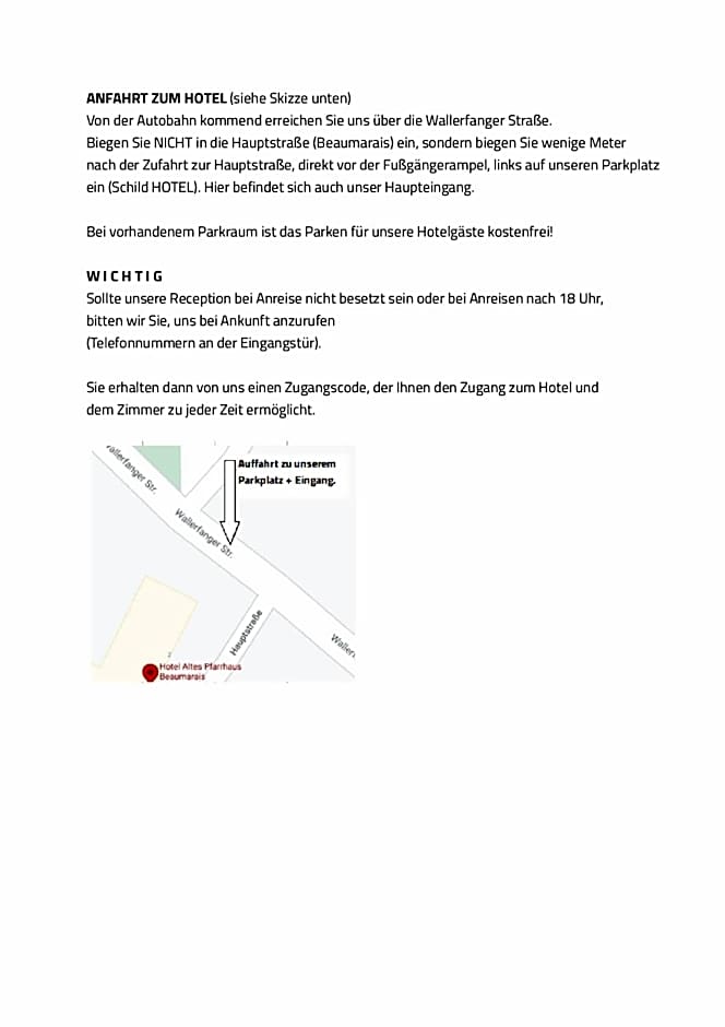 Hotel Altes Pfarrhaus Beaumarais