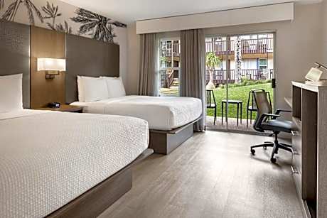 Standard Double Room with Two Double Beds and Courtyard View
