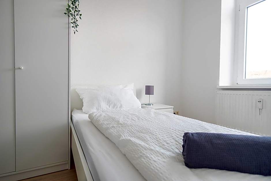 Komfortable Monteursunterkunft: 4-Zimmer-Wohnung mit getrennten Betten