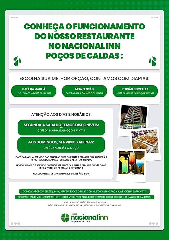Nacional Inn Poços de Caldas - Lazer completo e Gastronomia no Centro
