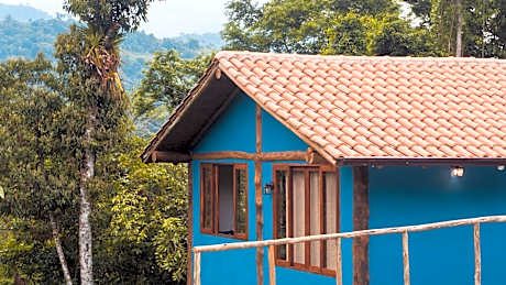 Ecocasa azul - Chalé na mata