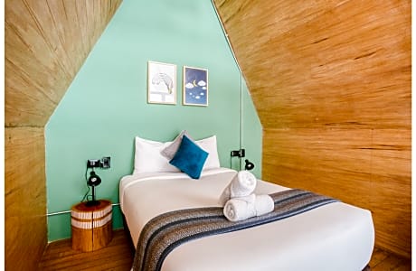 Tent with shared bathroom