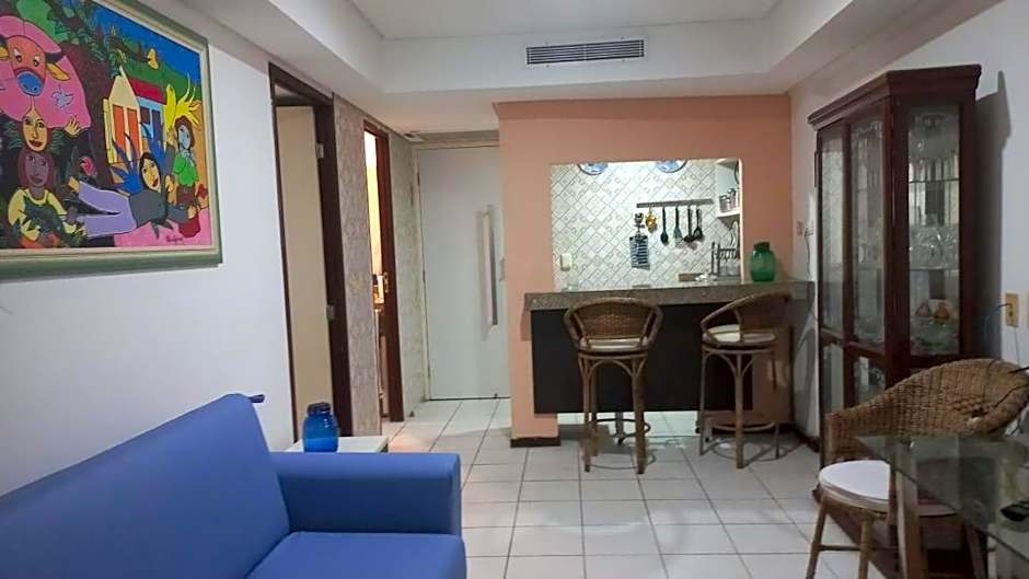 Flat mobiliado, beira mar na melhor localização da Praia do Cabo Branco - João Pessoa PB