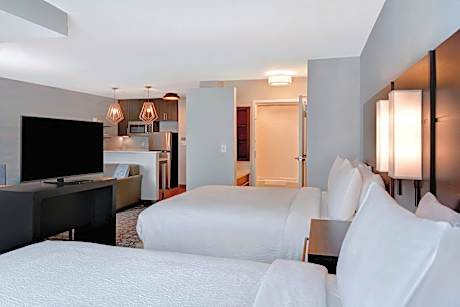 Studio with 2 queen beds, sofa bed, water view and balcony