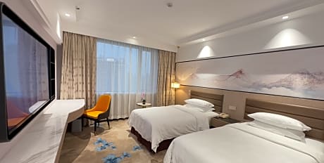 Elegant City View Twin Bedroom