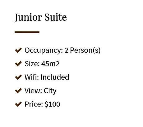Junior Suite Double