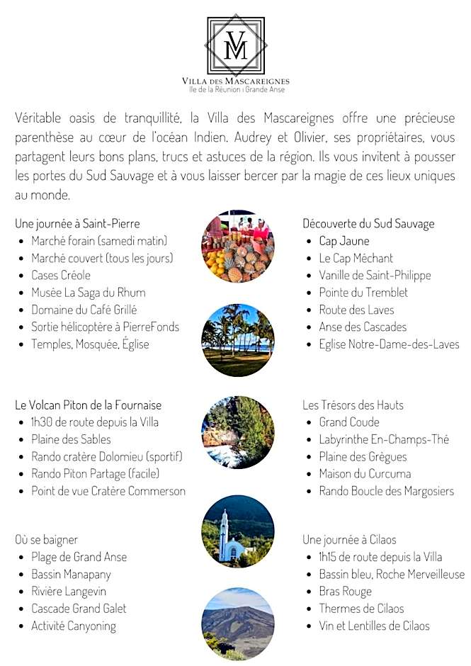 Maison d'hôtes Villa des Mascareignes