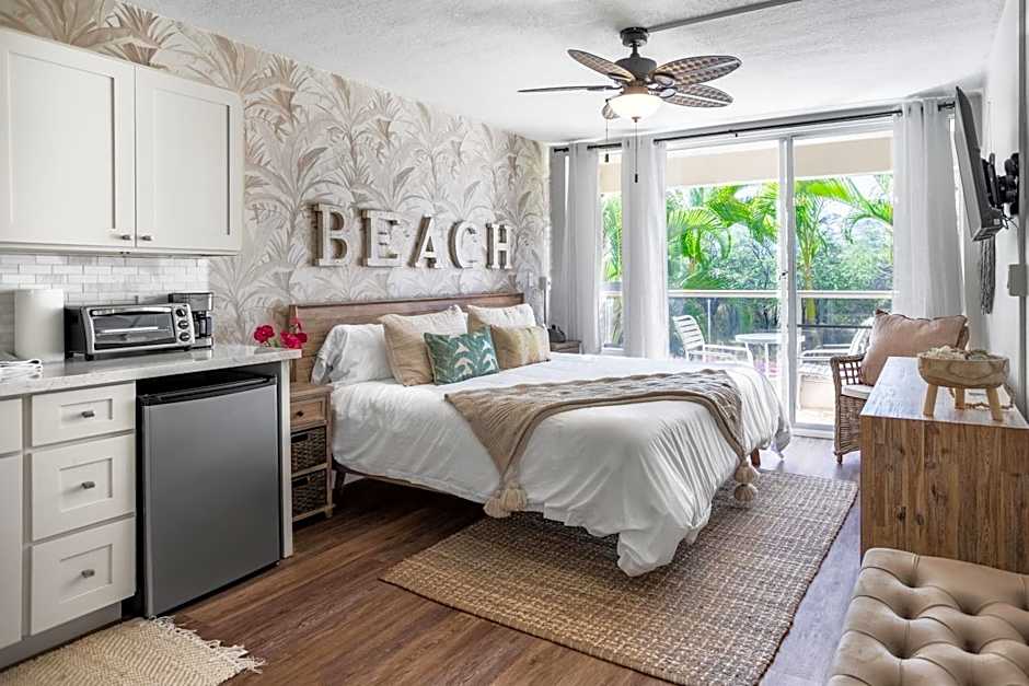 Walk to Beach from this Renovated Studio with King Bed and Resort-Level Amenities