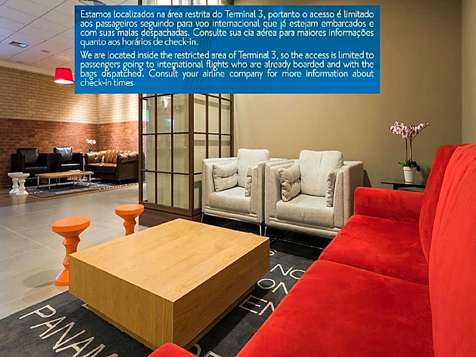 TRYP BY WYNDHAM São Paulo Airport - Hotel de Transito Terminal 3 -Lado Ar - Área restrita á passageiros já embarcados - Piso 1