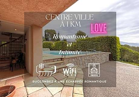 Suite Nymphéalove - Parking - Piscine - Jacuzzi - 50 m2 - CapitalChic Services Peymeinade