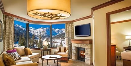 Suite with Fireplace and Valley View