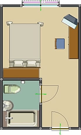 Small Double Room - Smoking