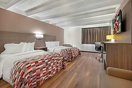 Deluxe Room with Two Double Beds Disability Access Roll-In Shower Non-Smoking