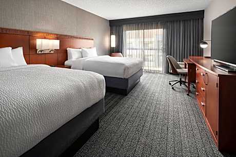 Queen Room with Two Queen Beds and Roll-in Shower - Mobility and Hearing Accessible