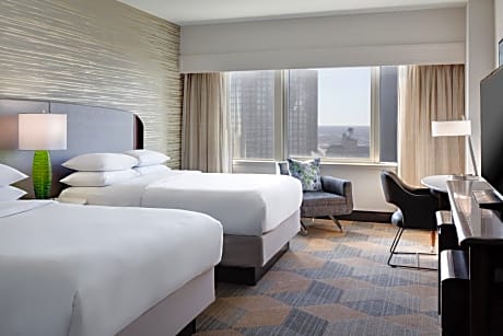 Queen Room with Two Queen Beds and Roll-in Shower - Mobility and Hearing Accessible