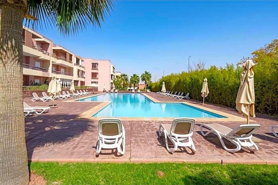 Modern 2BR Apartment with Pool & Secure Parking in Marrakech
