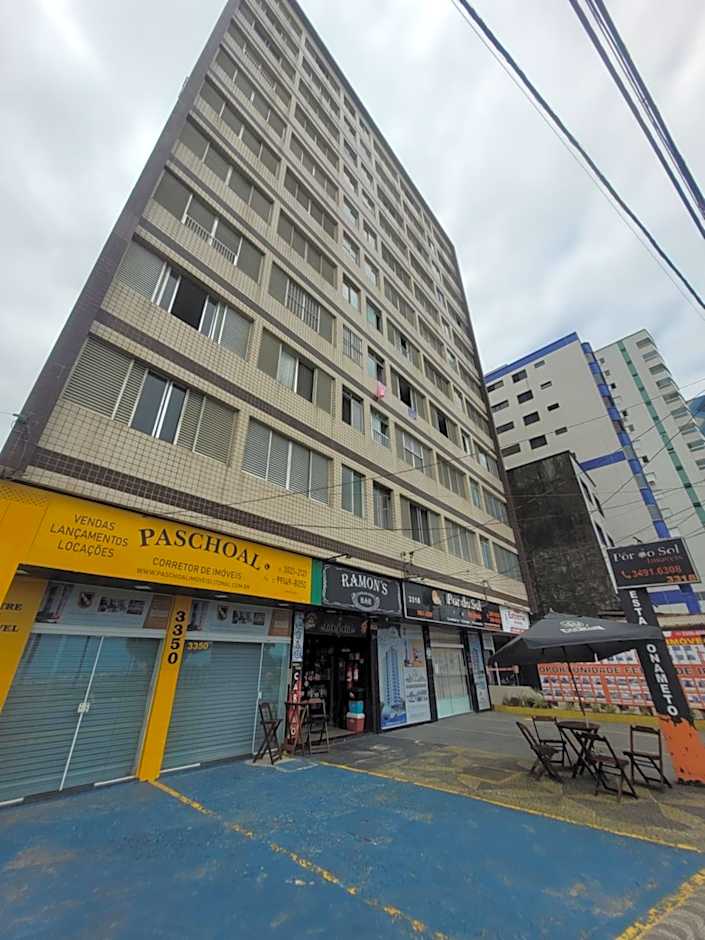 Apartamento Aconchego Frente Mar - Vila Guilhermina Praia Grande SP - Cozinha Completa - Climatizador de Ar - TV a Cabo - Wi-Fi