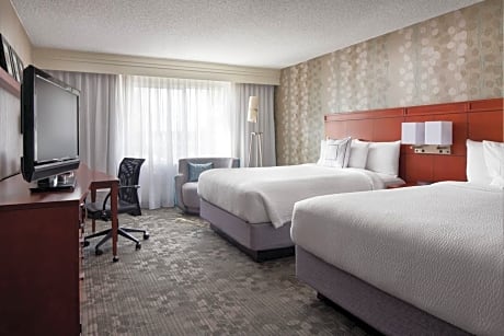 Queen Room with Two Queen Beds  and Adapted Tub - Mobility and Hearing Accessible