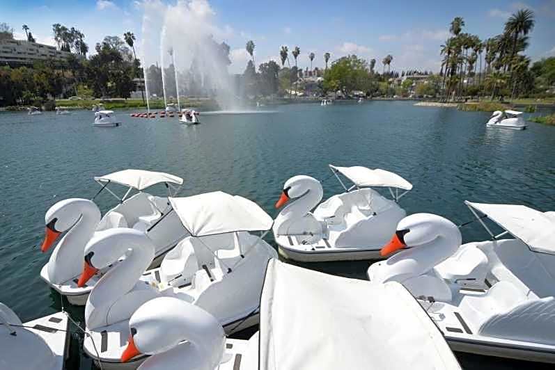 Downtown Los Angeles Skyline balcony view Modern Penthouse