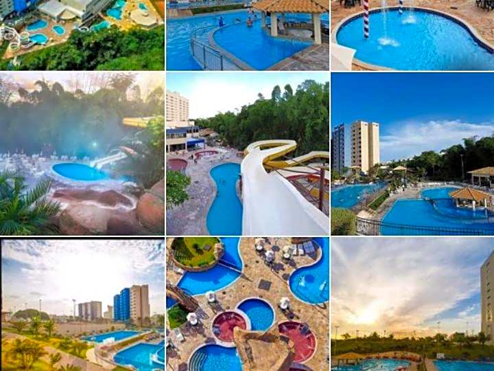 Golden Dolphin 3Pessoas com piscinas termais mais toalhas e roupas de cama lençóis travesseiros fronhas limpeza do check in impostos e taxas já incluso ATENÇÃO A hospedagem podera ocorrer no express ou Grand hotel,conforme a disponibilidade de apto