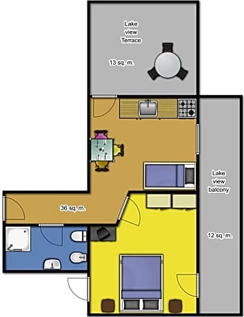 One-Bedroom Apartment with Terrace and Pool View - Second Floor