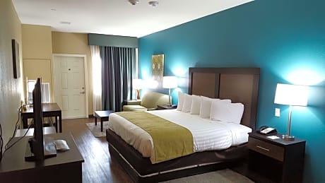 ACCESSIBLE - SUITE KING BED,MOBILITY ACCESSIBLE,ROLL SHWR,SOFBD,NSMK,FULL BREAKFAST