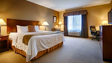 1 King Bed, Mobility Accessible, Communication Assistance, Roll In Shower, Non-Smoking, Full Breakfa