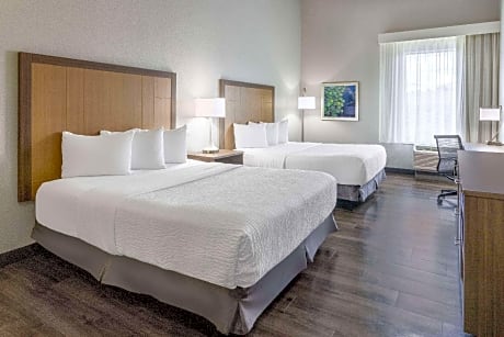 2 Queen Beds Mobility/Hearing Accessible Room Roll-In Shower Non-Smoking